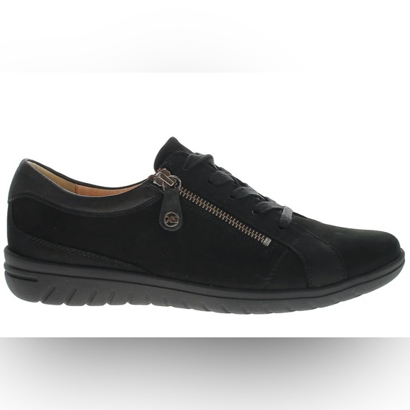 hartjes Shoes - Women's Black Casual Sneakers with Side Zipper